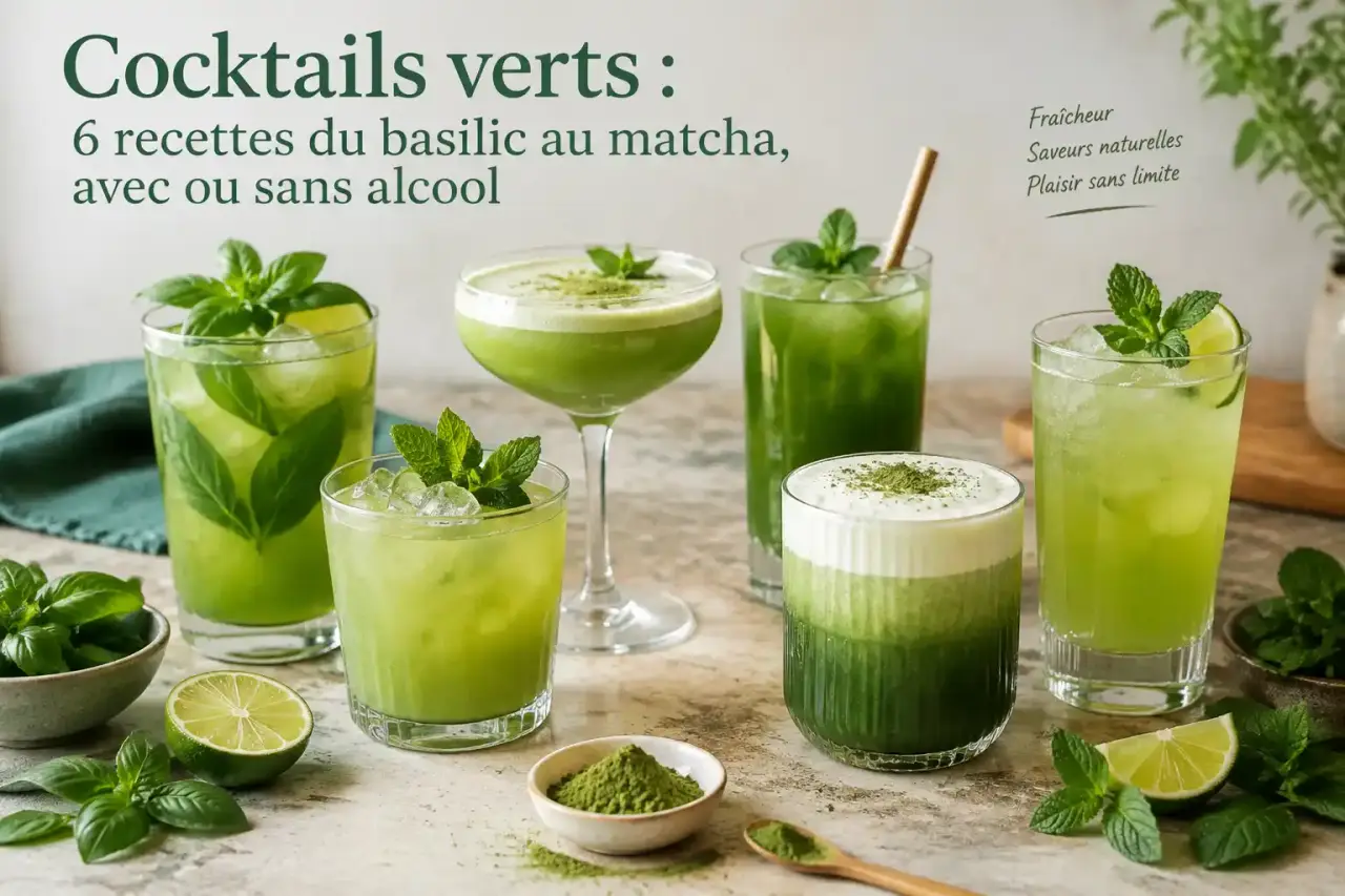 Cocktails verts : 6 recettes du basilic au matcha, avec ou sans alcool