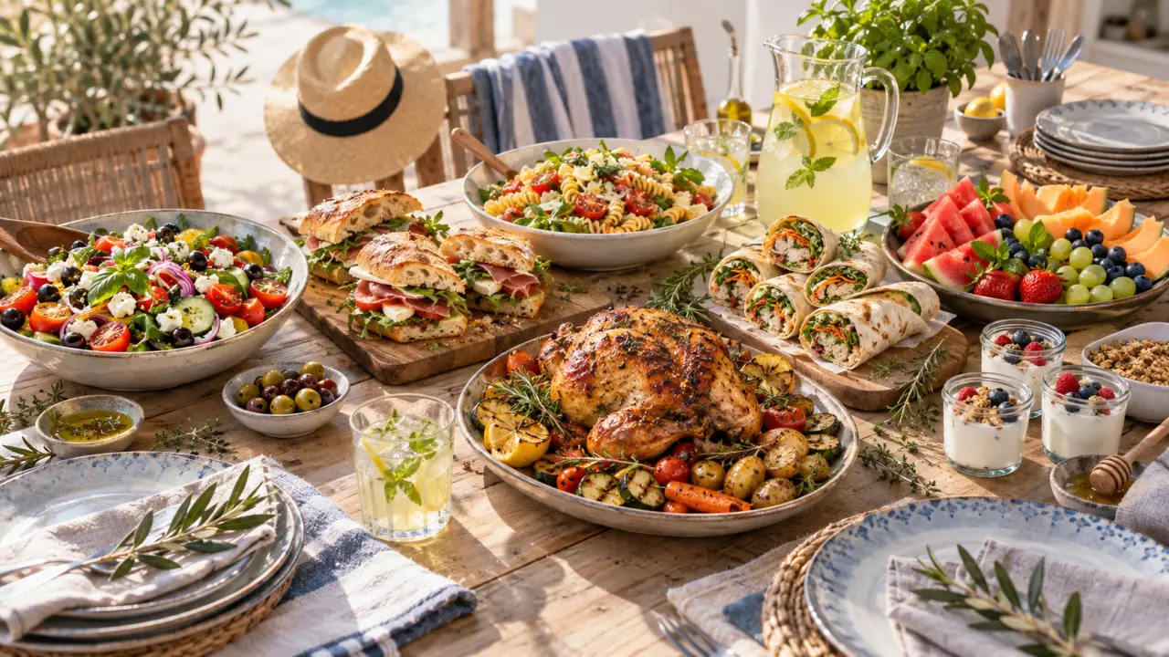 Menu vacances : 7 jours de repas simplifiés pour profiter sans cuisiner