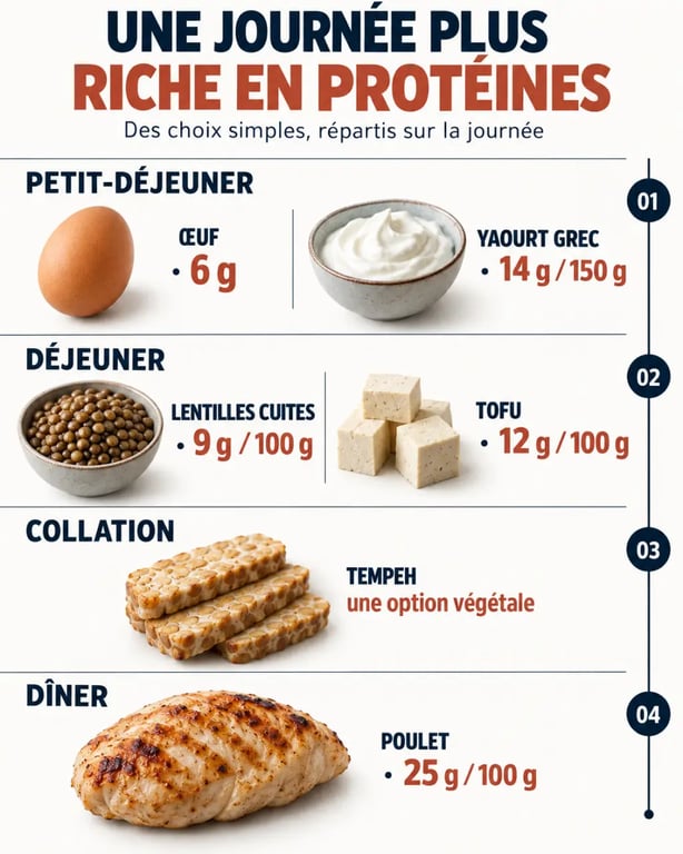 Comment manger plus de protéines : répartition des sources protéinées sur une journée