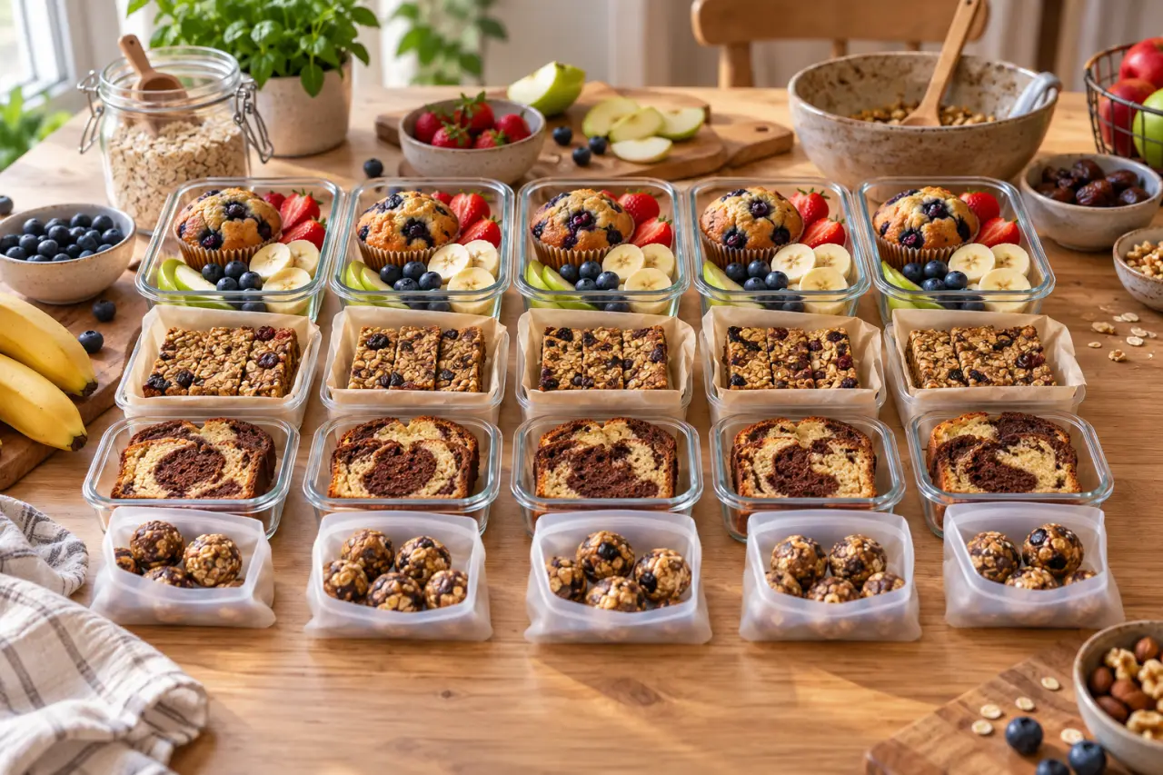 Goûter fait maison pour la semaine : préparez cinq jours en une seule session