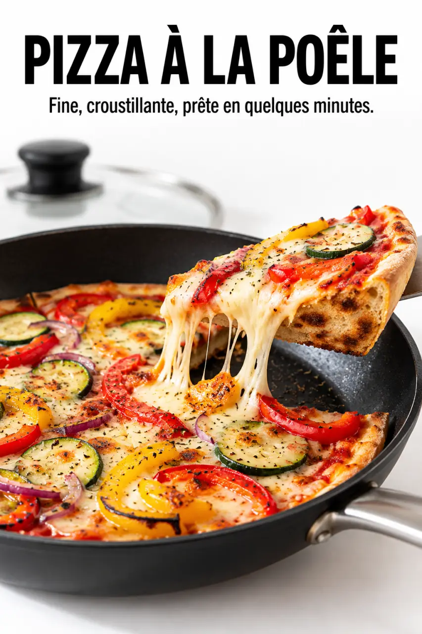 Recette à la poele de pizza croustillante sur tortilla