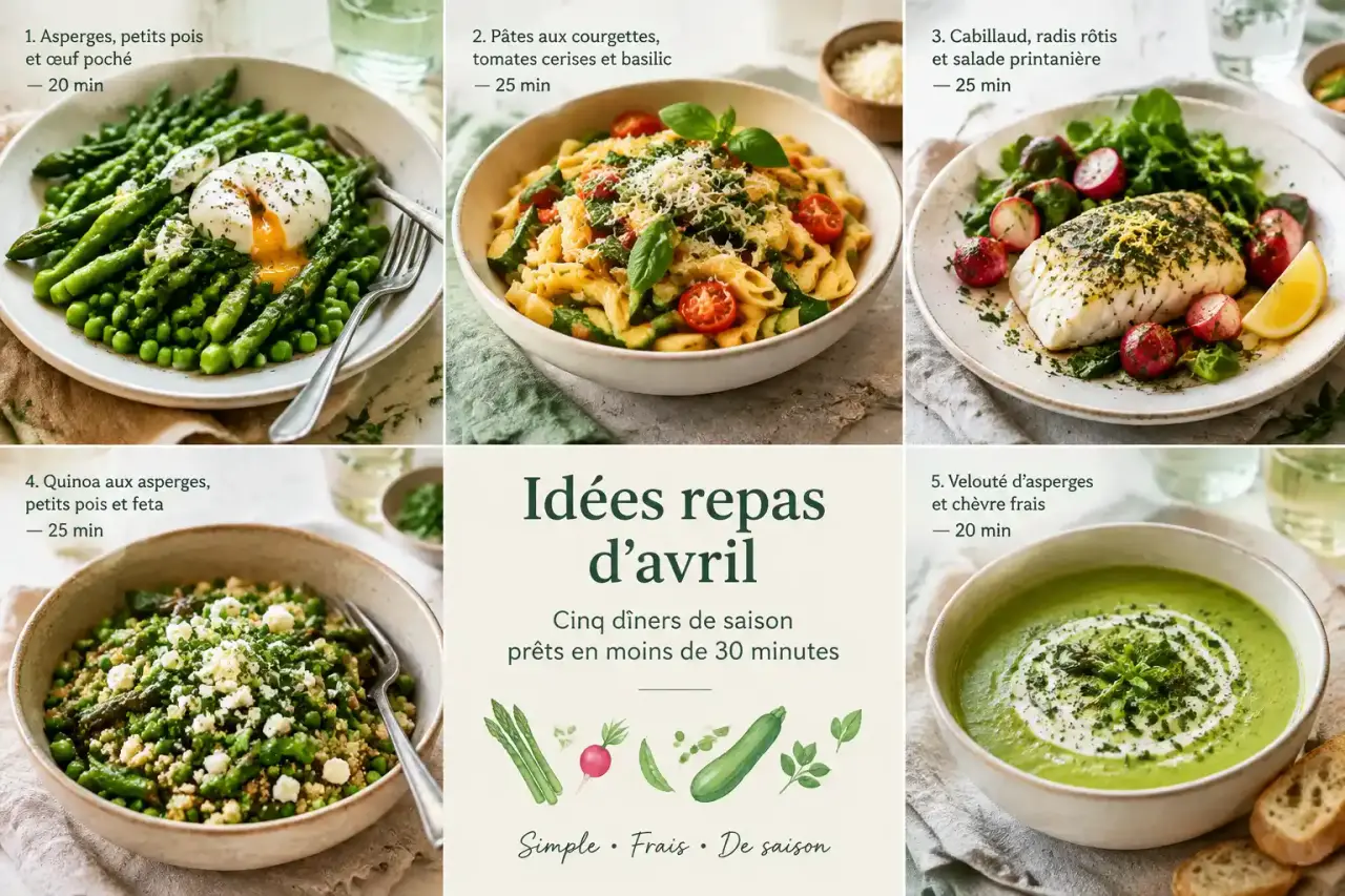 Idées repas d’avril : cinq dîners de saison prêts en moins de 30 minutes