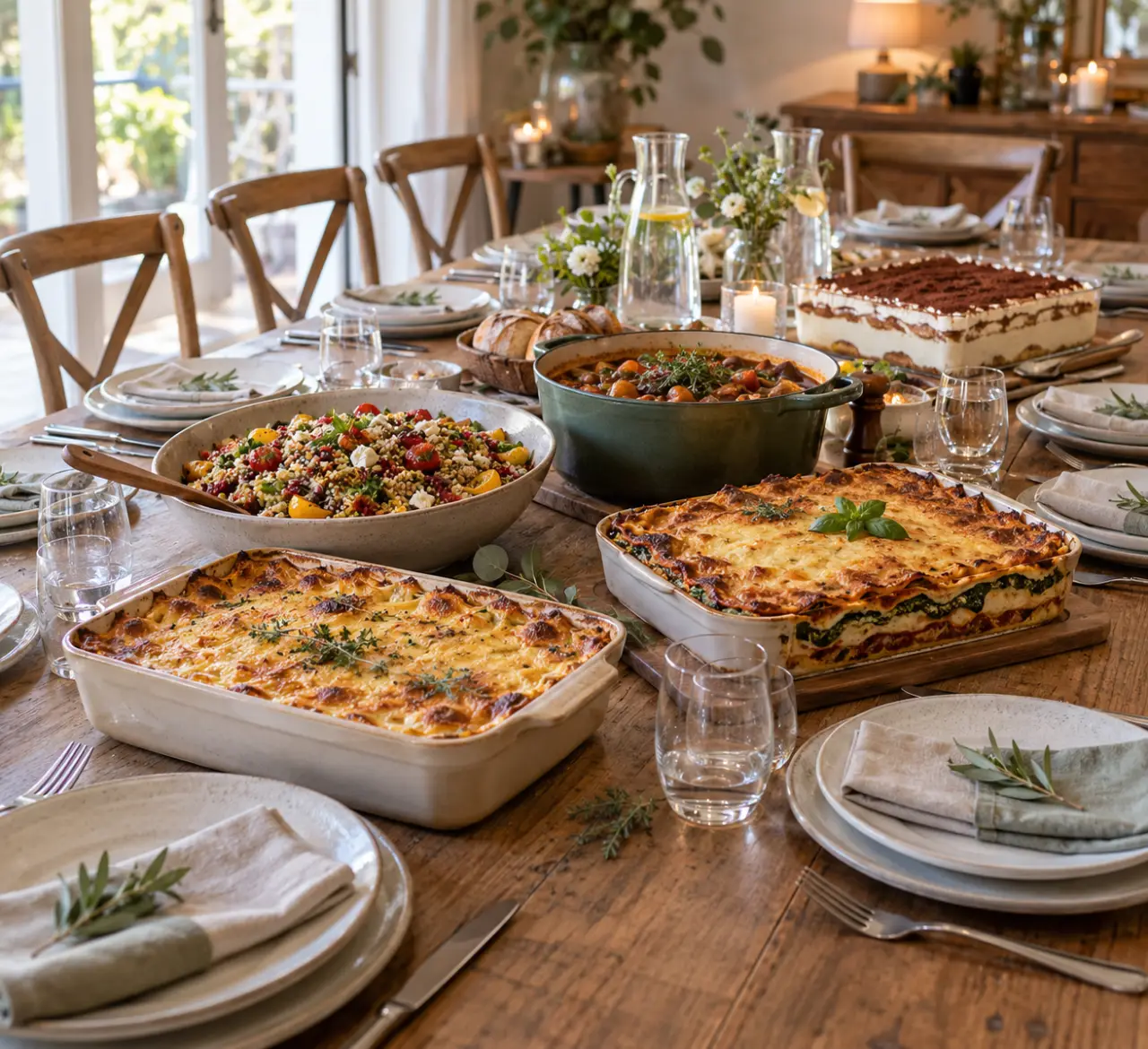 Repas pour 13 personnes : 5 plats à préparer la veille pour rester à table