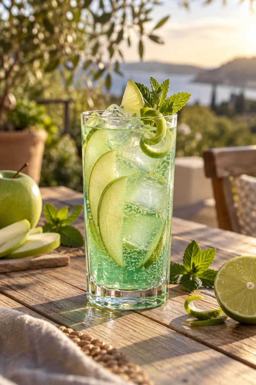 Le cocktail avec Get 27 qui équilibre pomme, citron vert et bulles