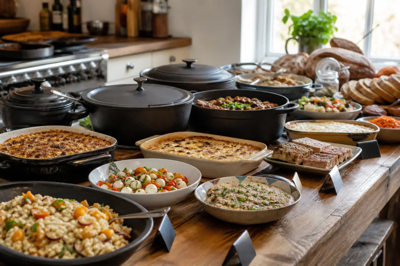 Plat pour 30 personnes à préparer la veille : les plats mijotés, gratins et buffets froids qui tiennent vraiment