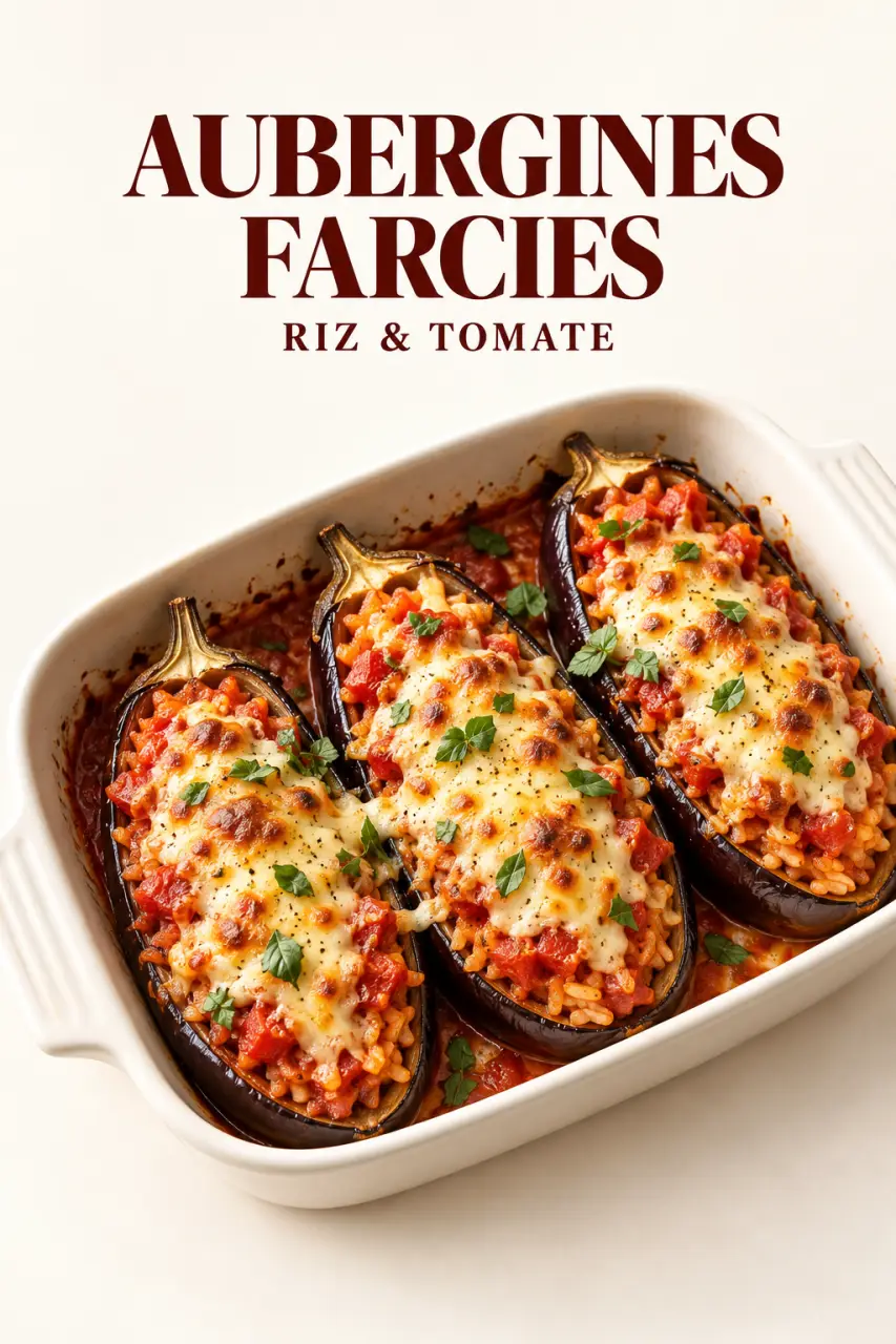 Recettes faciles avec aubergines : aubergines farcies au riz