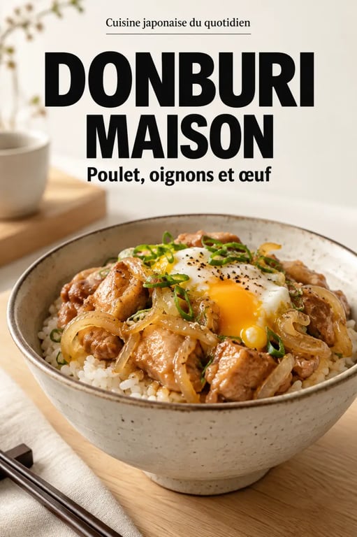 Recettes japonaises faciles : donburi maison au poulet, riz et œuf