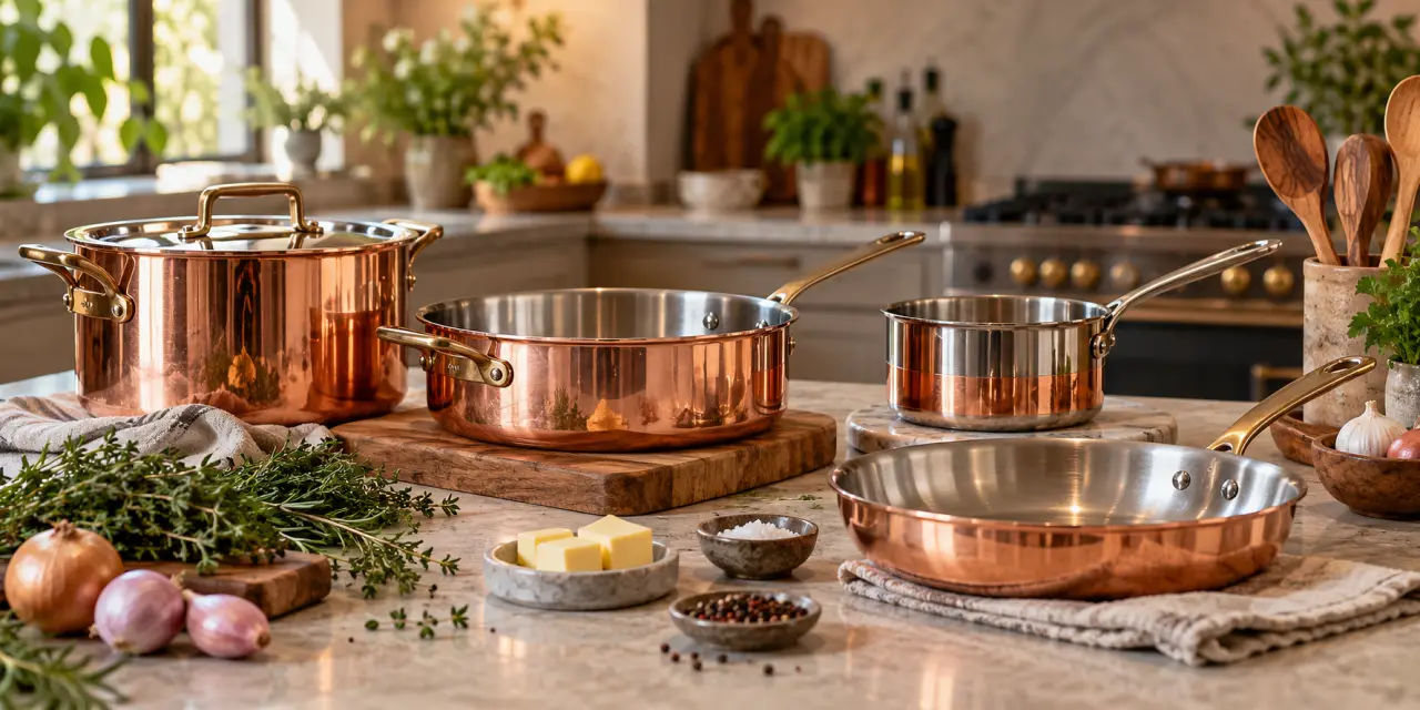 Batterie de cuisine en cuivre : choisissez la construction adaptée à votre cuisson